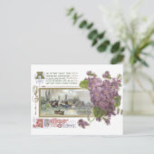 Pansies en Serene Vignette  Verjaardag Briefkaart (Staand voorkant)