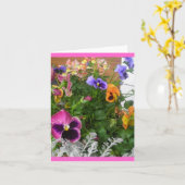 Pansies en snapdraken kaart (Gele Bloem)