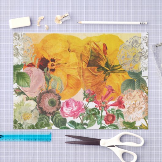 PANSIES EN STROMEN GARDEN Tissue Paper Tissuepapier (Craft)