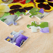 Pansies en vlinder legpuzzel (Zijkant)