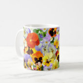 Pansies en vlinders Mok (Voorkant links)