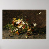 Pansies en vlinders, wijsvinger poster (Voorkant)