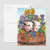 Pansies en vrienden briefkaart (Voorkant / Achterkant)