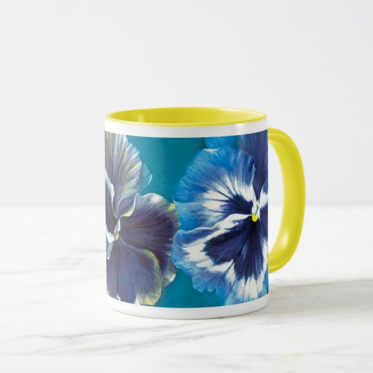 Pansies fine art bloemenschilderij mok (Voorkant rechts)