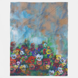 Pansies Fleece Deken