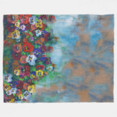 Pansies Fleece Deken (Voorkant (Horizontaal))