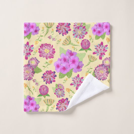 Pansies Floral Boeket Badkamer Handdoek Set (Wasdoekje)