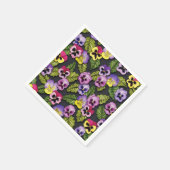 Pansies Floral Napkins Servet (Hoek)
