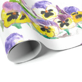 Pansies Floral tuinschild Cadeaupapier (Rol Hoek)