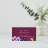 Pansies Floral Visitekaartjes (Staand voorkant)