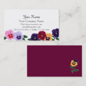 Pansies Floral Visitekaartjes (Voorkant / Achterkant)