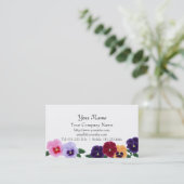 Pansies Floral Visitekaartjes (Staand voorkant)