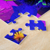 Pansies Flowers Jigzaag Puzzle Spring Paars Legpuzzel (Zijkant)