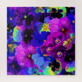Pansies Flowers Jigzaag Puzzle Spring Paars Legpuzzel (Verticaal)