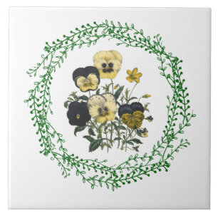 Pansies Groot (6" x 6") Keramische foto Tegel Tegeltje