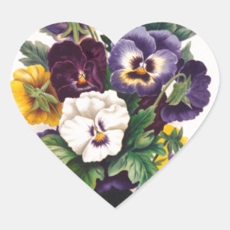 Pansies Hart Sticker