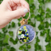 Pansies Heart Wedding Sleutelhanger (Hand)