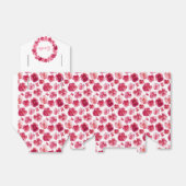 Pansies hebben donkerrode roze waterverf gedempt bedankdoosjes (Uitgevouwen)