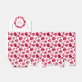 Pansies hebben donkerrode roze waterverf gedempt bedankdoosjes (Uitgevouwen)