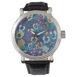 Pansies Horloge