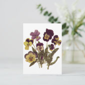  Pansies in Bloom, Floral Garden Flowers Briefkaart (Staand voorkant)