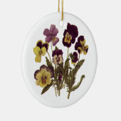  Pansies in Bloom, Floral Garden Flowers Keramisch Ornament (Rechts)