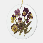  Pansies in Bloom, Floral Garden Flowers Keramisch Ornament (Links)