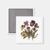  Pansies in Bloom, Floral Garden Flowers Magneet (Voorkant / Achterkant)