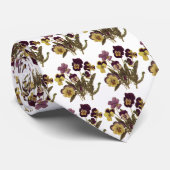  Pansies in Bloom, Floral Garden Flowers Stropdas (Opgerold)