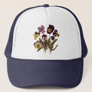 Pansies in Bloom, Floral Garden Flowers Trucker Pet