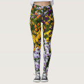 Pansies in de tuin. Natuurlijk afbeelding Leggings (Voorkant)