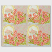 Pansies in een kom Wrapping Papier (Vlak)