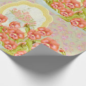 Pansies in een kom Wrapping Papier (Hoek)