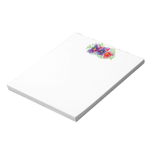 Pansies in Waterverf Notitieblok (Linkerzijde)