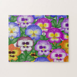 Pansies Jigzaag Puzzle Legpuzzel