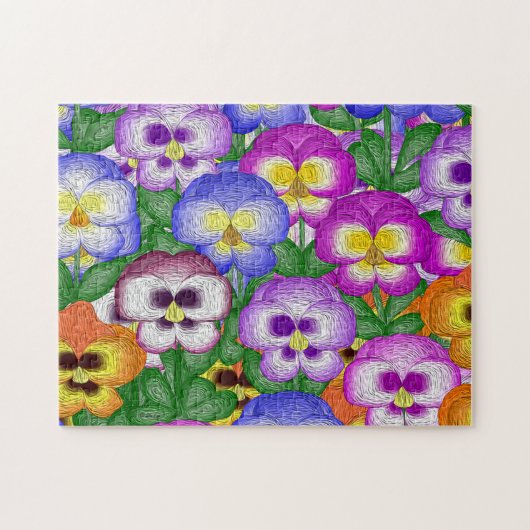 Pansies Jigzaag Puzzle Legpuzzel (Horizontaal)