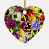  Pansies Keramisch Ornament (Voorkant)