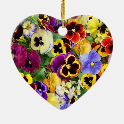  Pansies Keramisch Ornament (Voorkant)