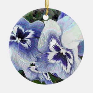 PANSIES KERAMISCH ORNAMENT