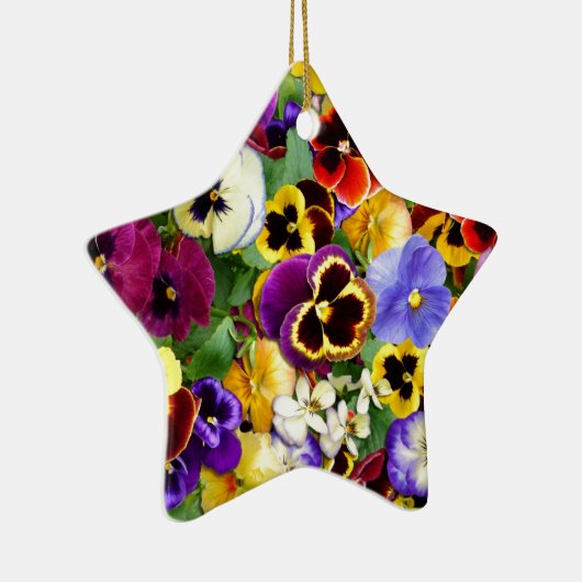  Pansies Keramisch Ornament (Rechts)