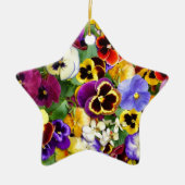  Pansies Keramisch Ornament (Voorkant)