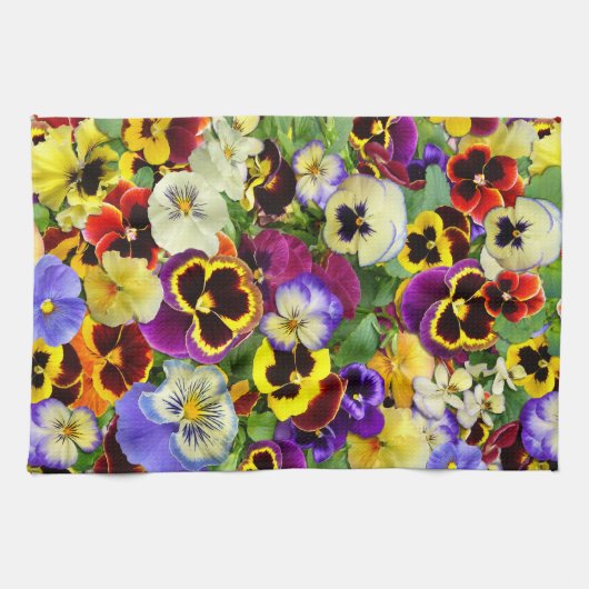 Pansies ~ Keukenhanddoek # 3 (Horizontaal)