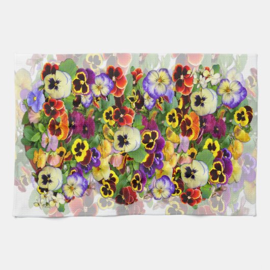 Pansies ~ Keukenhanddoek # 4 (Horizontaal)