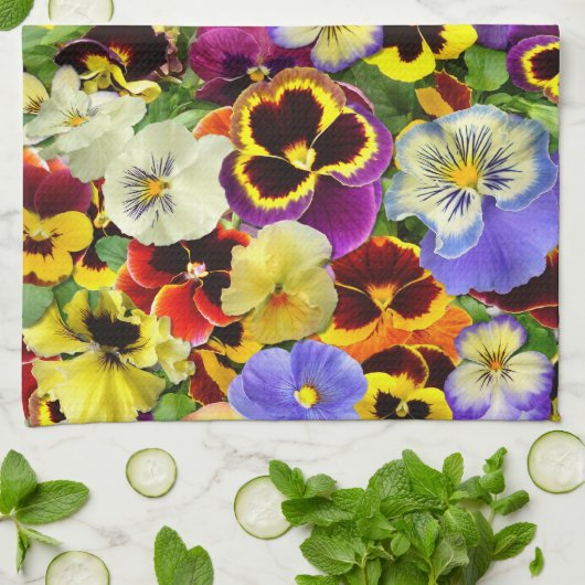 Pansies ~ Keukenhanddoeken (Gevouwen)