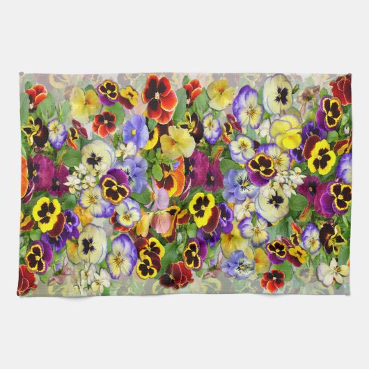 Pansies ~ Keukenhanddoeken (Horizontaal)