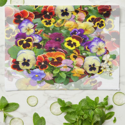Pansies ~ Keukenhanddoeken (Gevouwen)