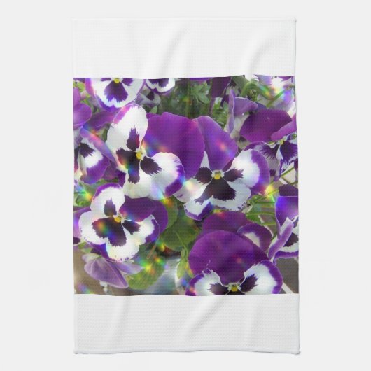 Pansies Kitchen Towel Theedoek (Verticaal)