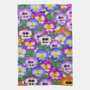 Pansies Kitchen Towel Theedoek