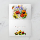  Pansies krijgen goed Wenskaart Kaart (Binnen)