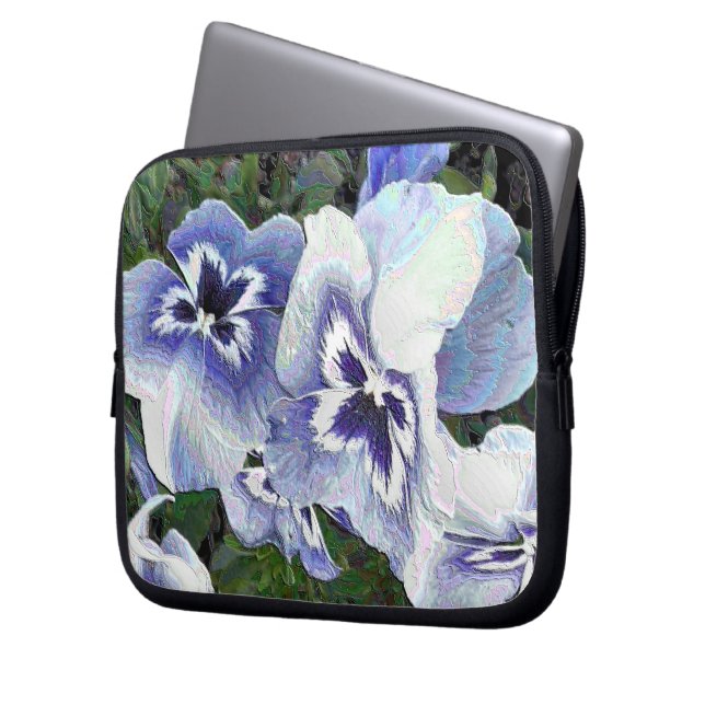 PANSIES LAPTOP SLEEVE (Voorkant Links)